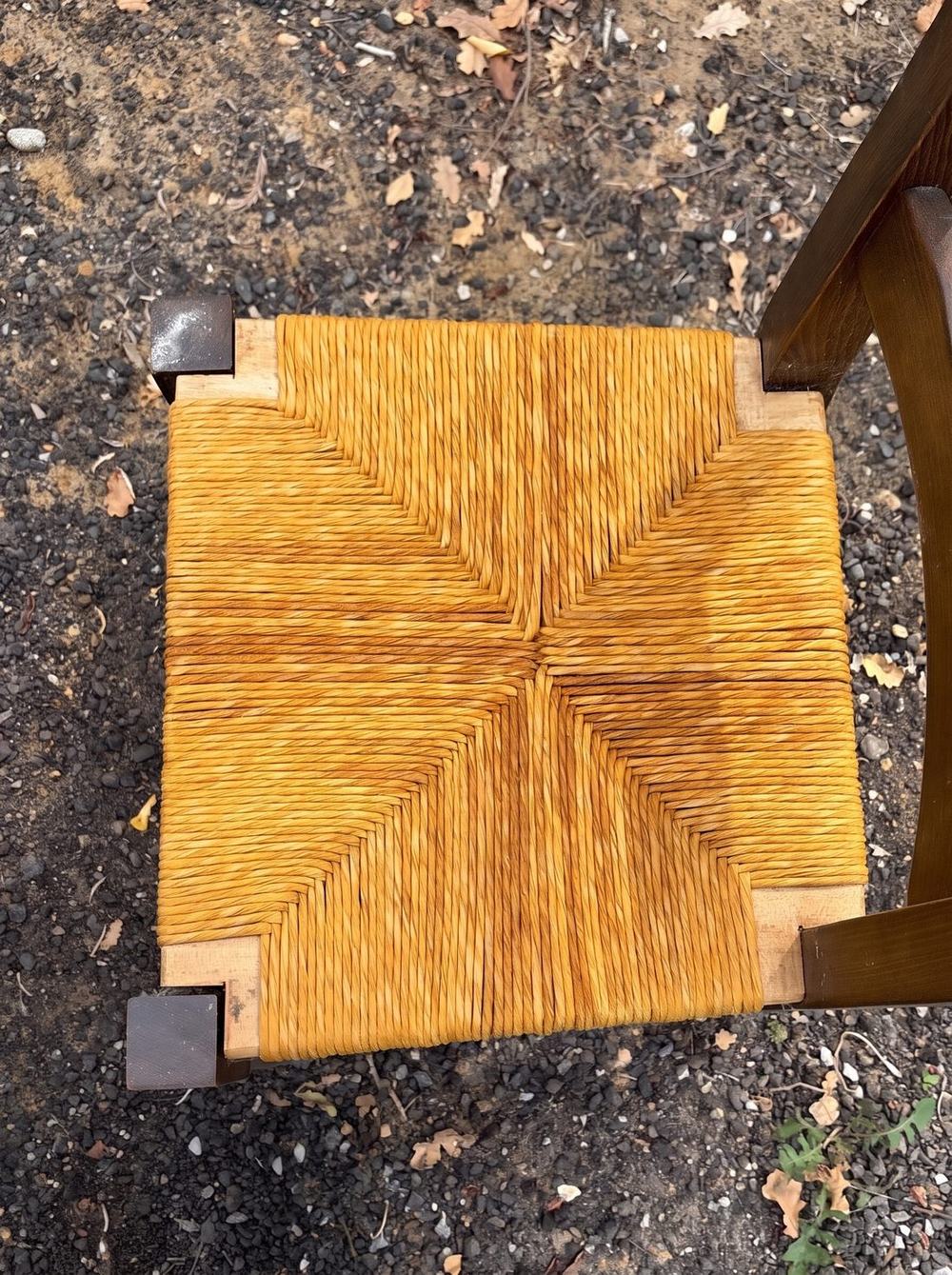 Tressage d'une assise en paille